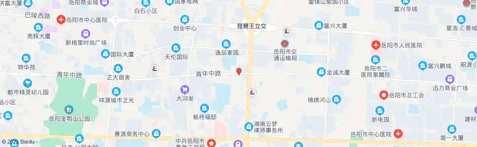 岳阳琵琶王立交桥南_公交站地图_岳阳公交_妙搜公交查询2025