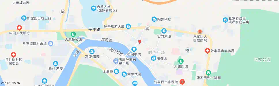 张家界邮政大厦_公交站地图_张家界公交_妙搜公交查询2025