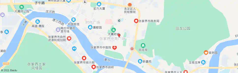 张家界中国银行_公交站地图_张家界公交_妙搜公交查询2025