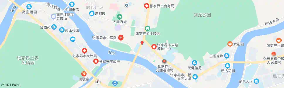 张家界东门桥_公交站地图_张家界公交_妙搜公交查询2025