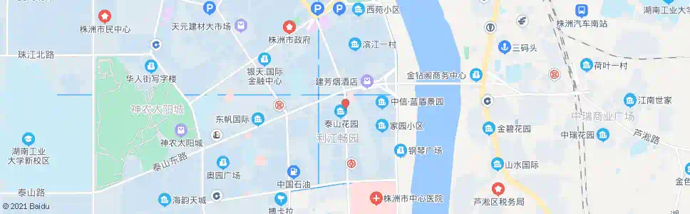 株洲泰山广场南_公交站地图_株洲公交_妙搜公交查询2025