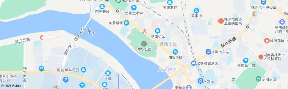 株洲神农公园_公交站地图_株洲公交_妙搜公交查询2025
