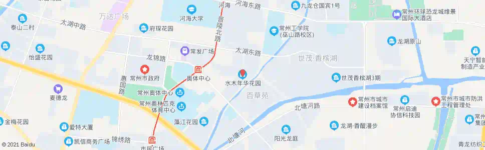 常州龙锦路天目山路(水木年华)_公交站地图_常州公交_妙搜公交查询2025