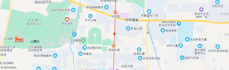 常州花园街府东路(农行武进支行)_公交站地图_常州公交_妙搜公交查询2025