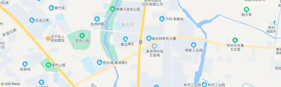 常州青洋路青龙路(美吉特科技五金城)_公交站地图_常州公交_妙搜公交查询2025