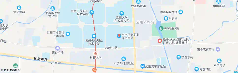 常州和平路鸣新路(信息学院)_公交站地图_常州公交_妙搜公交查询2025