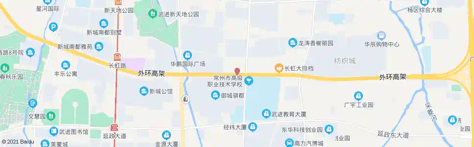 常州武进职教中心(长虹路星火路)_公交站地图_常州公交_妙搜公交查询2025