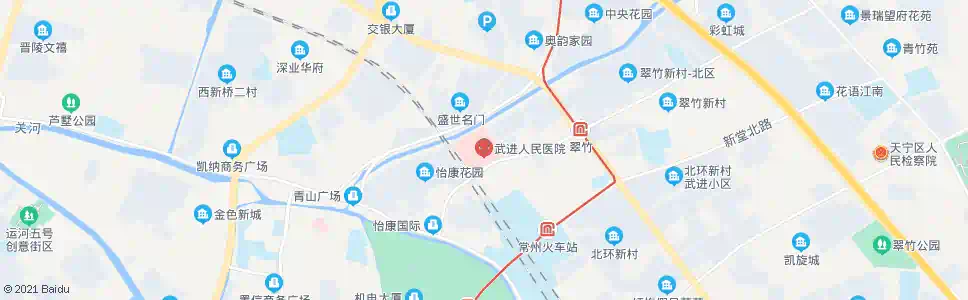 常州竹林路永宁路(武进医院)_公交站地图_常州公交_妙搜公交查询2025