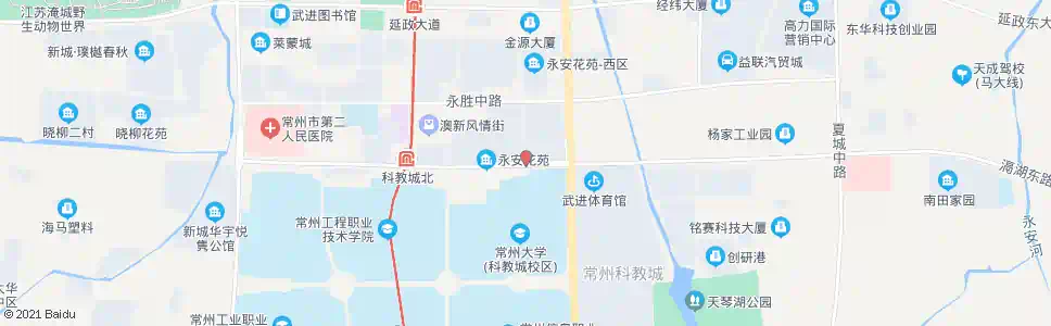 常州常州大学武进校区(滆湖路永安路东)_公交站地图_常州公交_妙搜公交查询2025