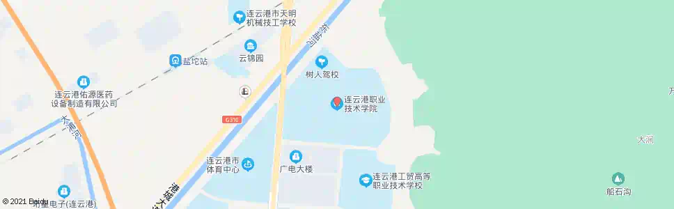 连云港职业技术学院(南)_公交站地图_连云港公交_妙搜公交查询2025