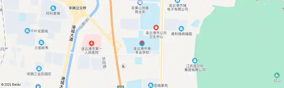 连云港中等专业学校(东)_公交站地图_连云港公交_妙搜公交查询2025