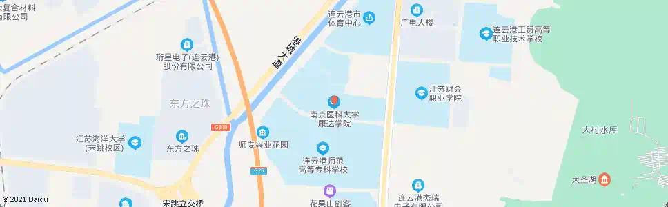 连云港康达学院(西)_公交站地图_连云港公交_妙搜公交查询2025