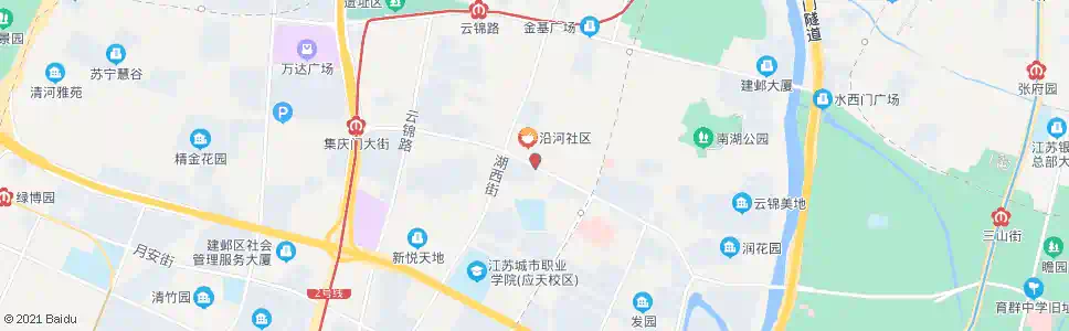 南京集庆门大街湖西街_公交站地图_南京公交_妙搜公交查询2025