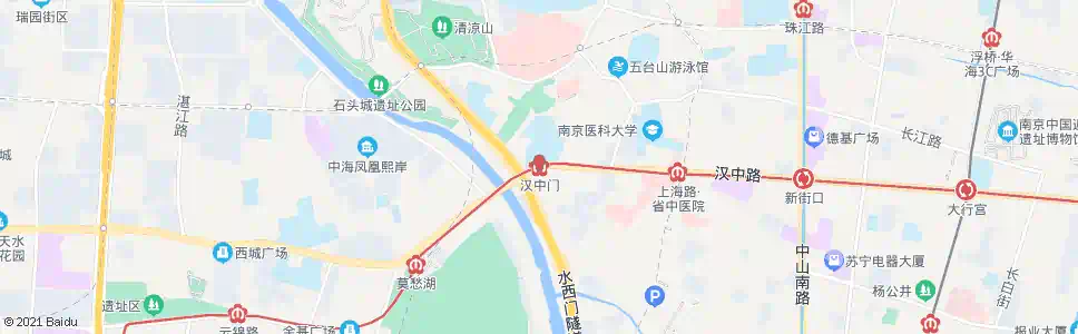 南京汉中门_公交站地图_南京公交_妙搜公交查询2025