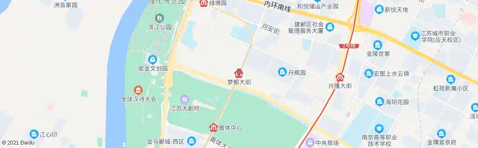 南京梦都大街站_公交站地图_南京公交_妙搜公交查询2025