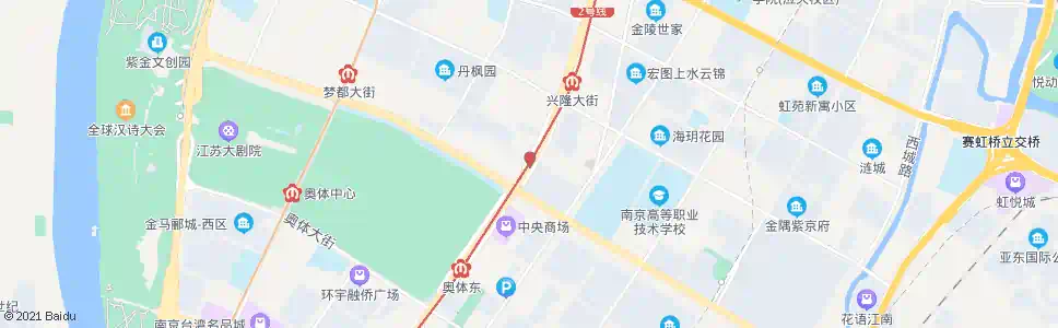 南京江东中路梦都大街_公交站地图_南京公交_妙搜公交查询2025