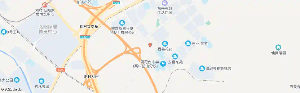 南京西善花苑小学_公交站地图_南京公交_妙搜公交查询2025