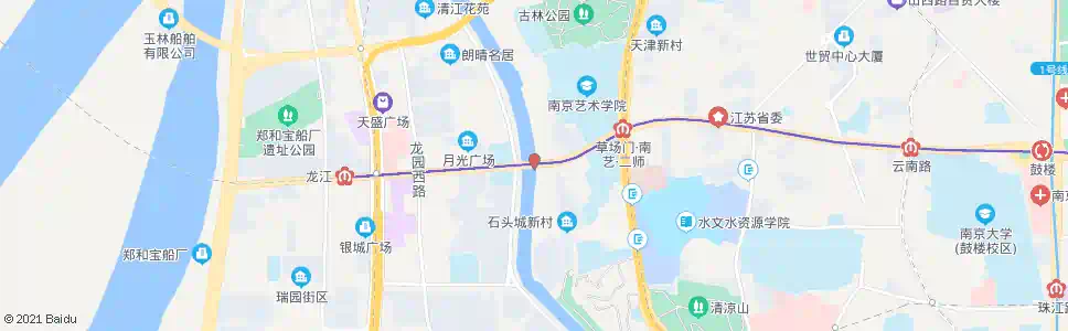 南京草场门大桥西_公交站地图_南京公交_妙搜公交查询2025