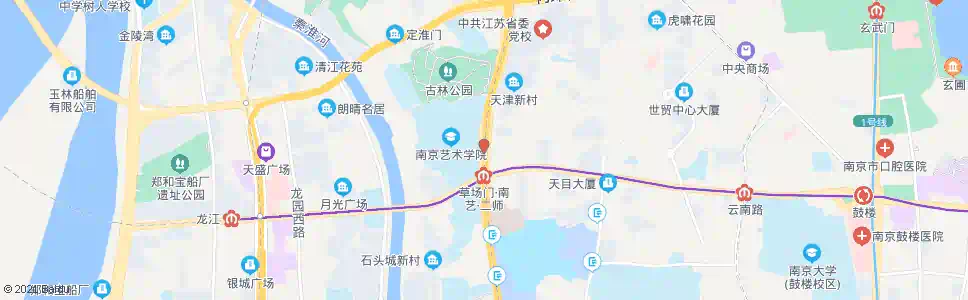 南京虎踞北路草场门_公交站地图_南京公交_妙搜公交查询2025