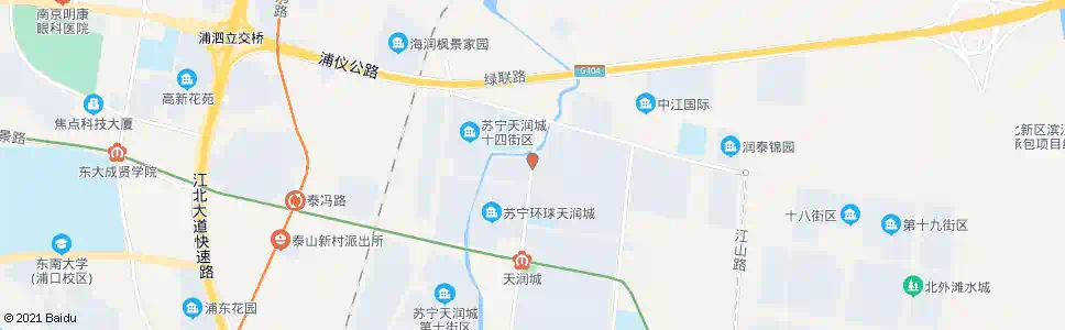 南京百润路北_公交站地图_南京公交_妙搜公交查询2025