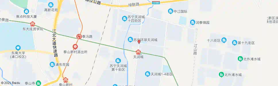 南京天润城十二街区东_公交站地图_南京公交_妙搜公交查询2025