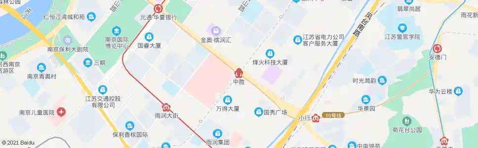 南京中胜地铁站_公交站地图_南京公交_妙搜公交查询2025