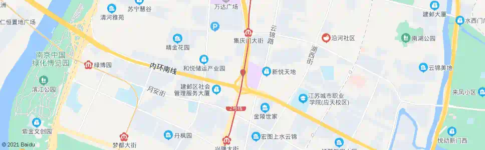 南京江东中路应天大街_公交站地图_南京公交_妙搜公交查询2025