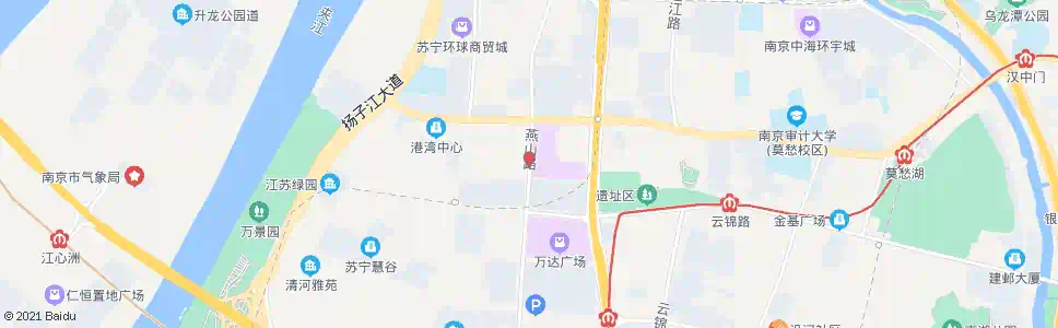 南京燕山路江东门北街_公交站地图_南京公交_妙搜公交查询2025