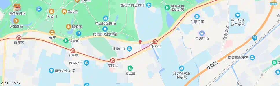 南京灵谷寺路_公交站地图_南京公交_妙搜公交查询2025