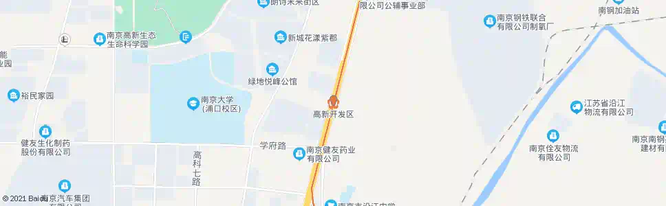 南京高新开发区沿江_公交站地图_南京公交_妙搜公交查询2025