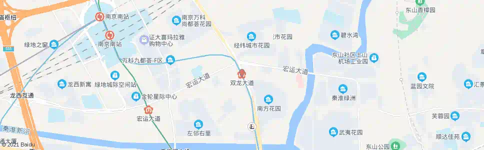南京双龙大道站_公交站地图_南京公交_妙搜公交查询2025