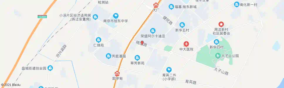 南京晓山北村北_公交站地图_南京公交_妙搜公交查询2025