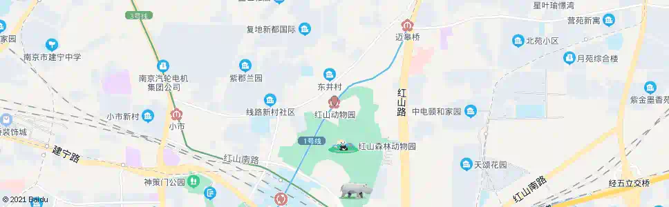 南京红山动物园_公交站地图_南京公交_妙搜公交查询2025