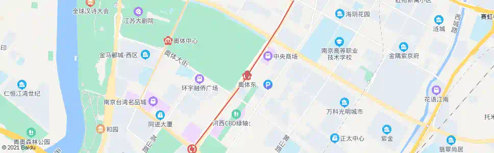 南京奥体东站_公交站地图_南京公交_妙搜公交查询2025