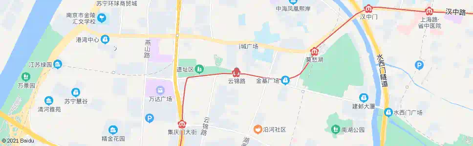南京云锦路站_公交站地图_南京公交_妙搜公交查询2025