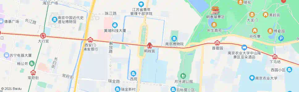 南京明故宫(北)_公交站地图_南京公交_妙搜公交查询2025