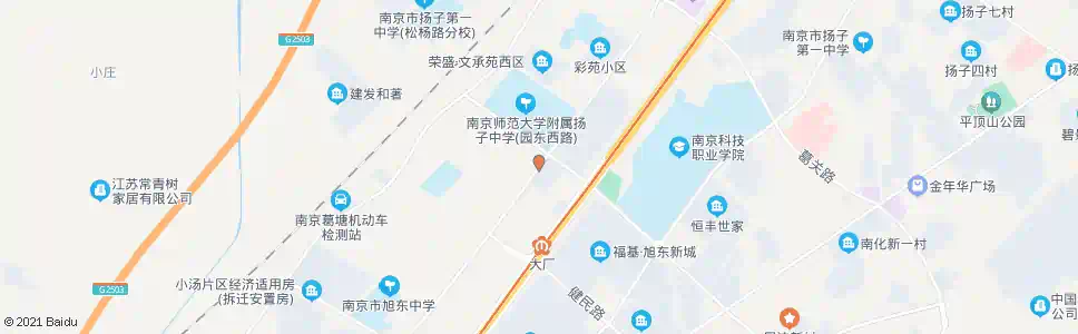 南京葛中南路园西路_公交站地图_南京公交_妙搜公交查询2025