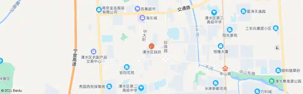 南京溧水区政府_公交站地图_南京公交_妙搜公交查询2025