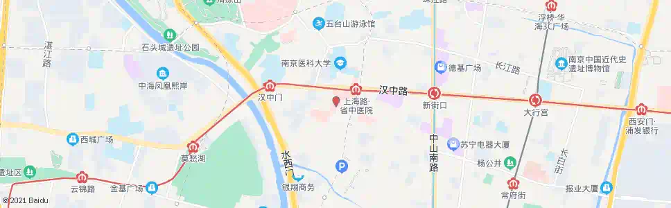 南京中医院_公交站地图_南京公交_妙搜公交查询2025