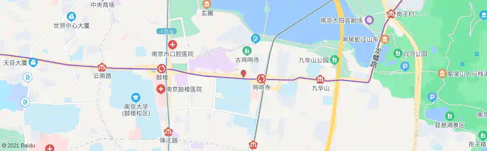 南京北京东路鸡鸣寺_公交站地图_南京公交_妙搜公交查询2025
