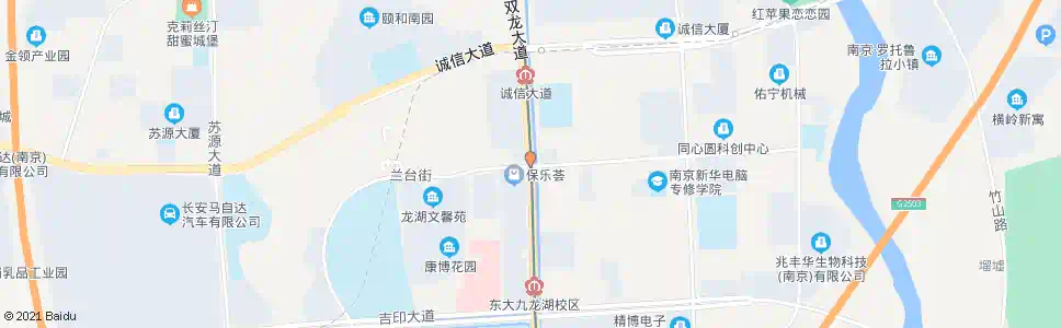 南京双龙大道九竹路_公交站地图_南京公交_妙搜公交查询2025