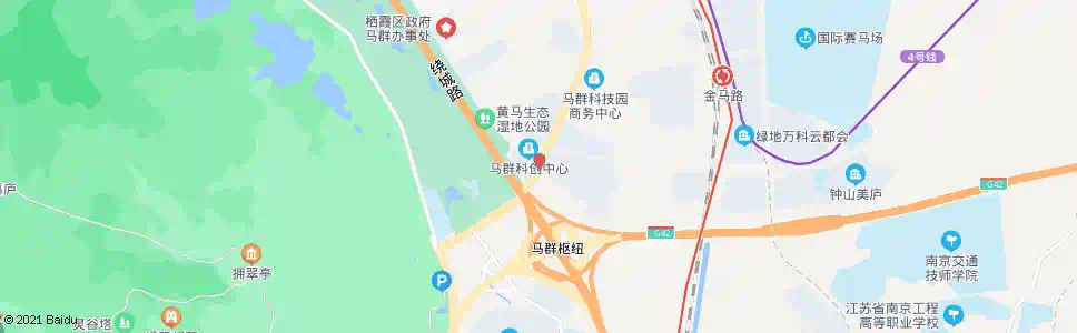 南京黄庄一号路_公交站地图_南京公交_妙搜公交查询2025