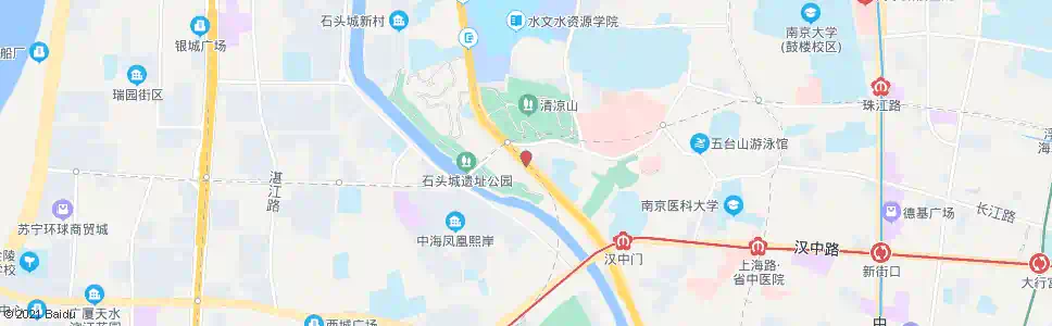 南京虎踞路清凉山_公交站地图_南京公交_妙搜公交查询2025