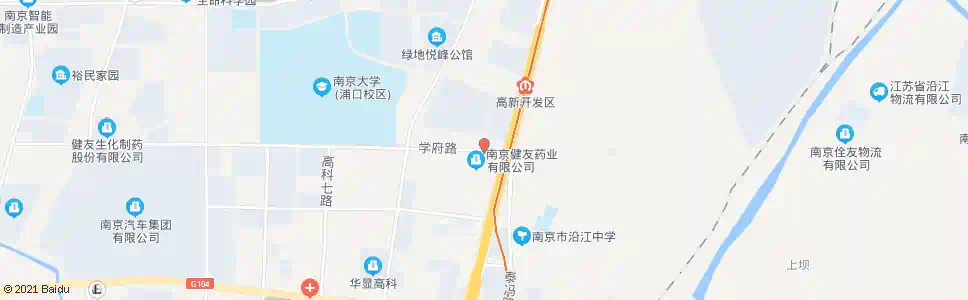 南京学府路六合大道_公交站地图_南京公交_妙搜公交查询2025