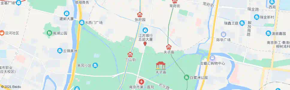 南京中华路三山街_公交站地图_南京公交_妙搜公交查询2025