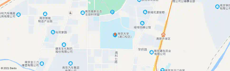 南京东大浦口校区_公交站地图_南京公交_妙搜公交查询2025
