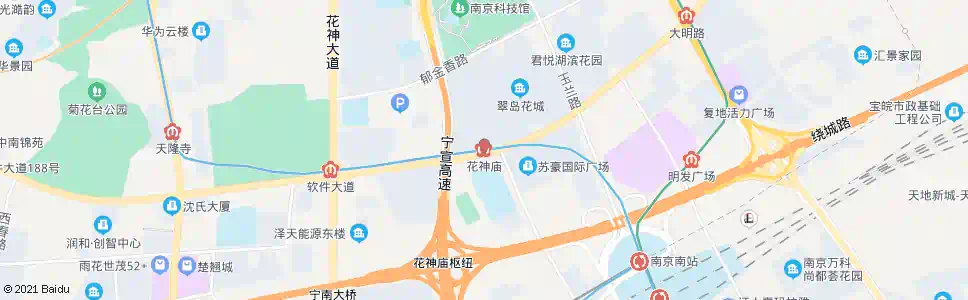 南京花神庙_公交站地图_南京公交_妙搜公交查询2025