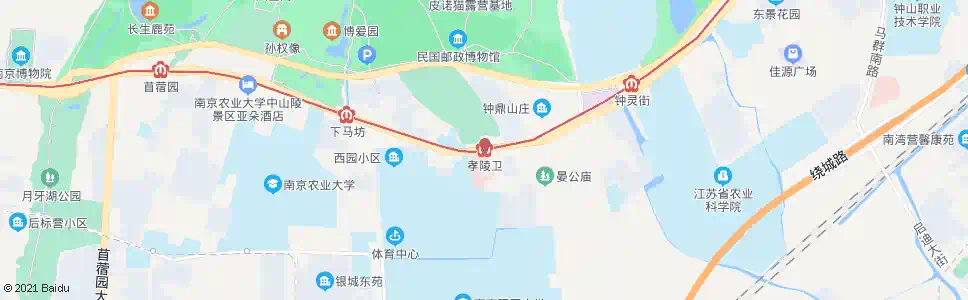 南京孝陵卫站_公交站地图_南京公交_妙搜公交查询2025