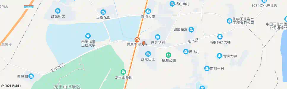 南京盘龙山庄北_公交站地图_南京公交_妙搜公交查询2025