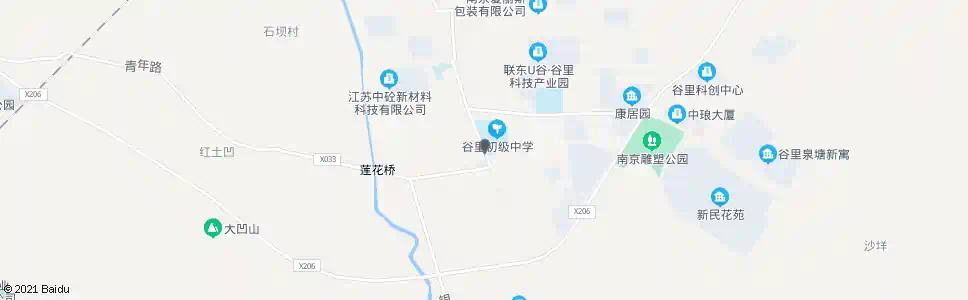 南京谷里中学_公交站地图_南京公交_妙搜公交查询2025